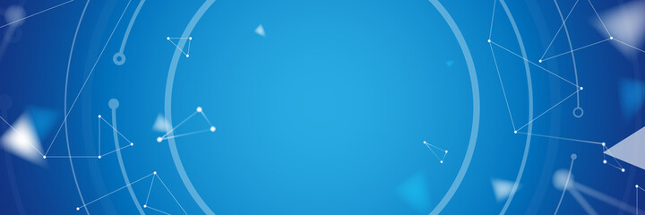 Abstract network connection. Futuristic technology. Connected Lines and dots. Communication technology for internet. Vector illustration