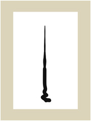 Modern abstract minimalistic art. Lonely tower. Painting for interior decoration. Wall painting, banner design or print.