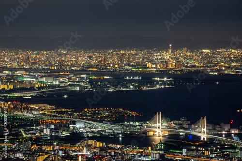 日本三大夜景摩耶山掬星台からの1000万ドルの夜景wall Mural 亮太和田 日本三大夜景摩耶山掬星台からの1000万ドルの夜景wall Mural 亮太和田
