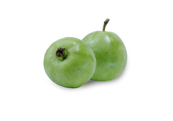 White fruit Thai guava fruit isolated