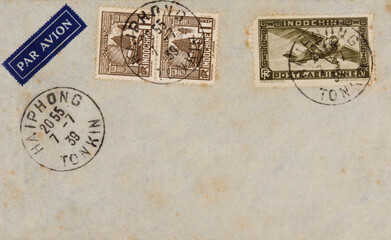 briefmarke stamp gestempelt used frankiert cancel vintage retro alt old briefumschlag envelope...
