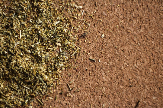 Chamomile Tea On Cork Board