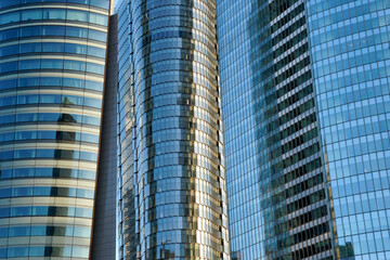 Glass towers in La Defense Paris business area