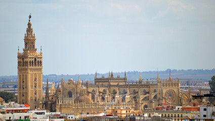 Obraz premium Giralda and the Cathedral of Seville, Spain