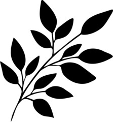 Vector doodle abstract drawing herbs and flowers, minimal floral elements desing