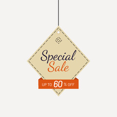Special Sale discount label 60 off Vector