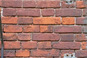 Brick wall texture of bandoned factory
