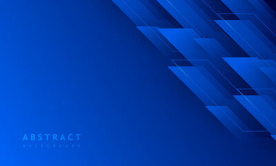 dark blue background with abstract square shape, dynamic and sport banner concept.