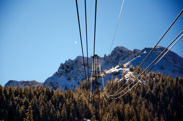 Mountain landscape with blue sky