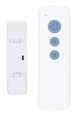 Smart white LED controller board with remote control in white housing isolated