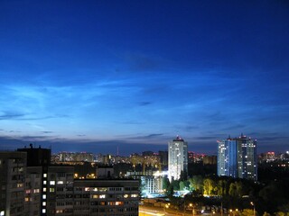 Fototapeta na wymiar Silver clouds above the Kyiv_4