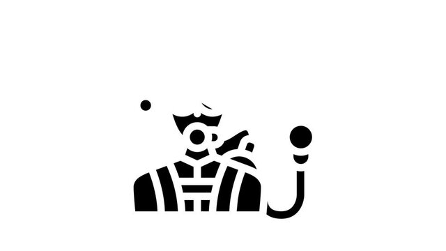 diver worker glyph icon animation