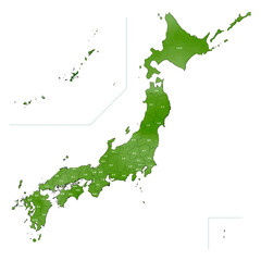 和風な日本地図