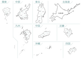 和風な日本地図