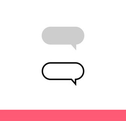 Set of speech bubbles, speech balloons. Think & talk icon vector.