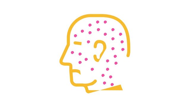 allergic rash color icon animation