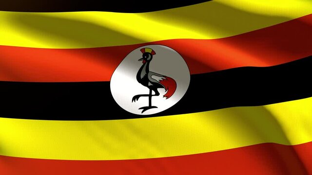 Uganda festive flag - loop animation