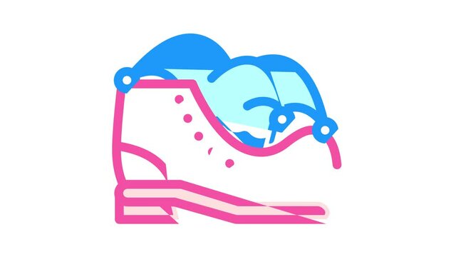 clown boot and hat color icon animation