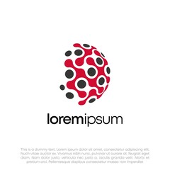Abstract artificial intelligence logo. Innovative high tech logo template. Smart computer. machine learning. Cognitive logo. Technology Logo.	