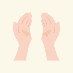 Obraz premium Hand icon that gently wraps