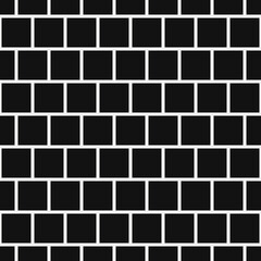 Bllocks Pattern. Black Bricks Wall Pattern.