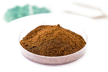 brown iron oxide, synthetic iron oxide used as a dye