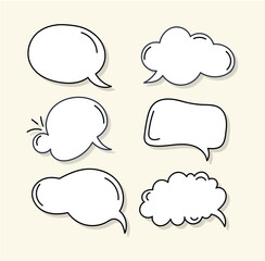 Messages Bubbles. Speech Bubbles Icons. Flat Messages Bubbles. Set of Speech Icons.	