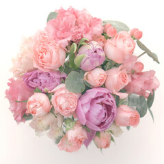 Obraz na płótnie Canvas beautiful bouquet of delicate pink flowers