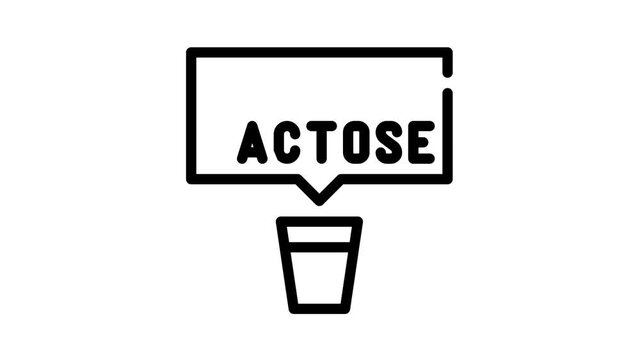 free lactose milk black icon animation