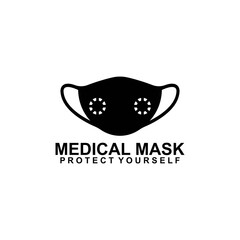 Medical mask logo Icon Design Vector