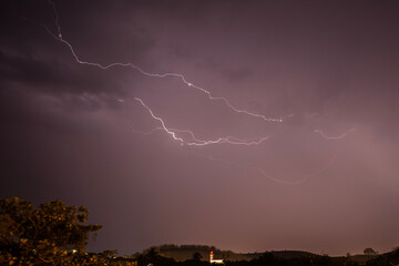 lightning in the sky