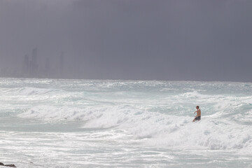 surfing the waves