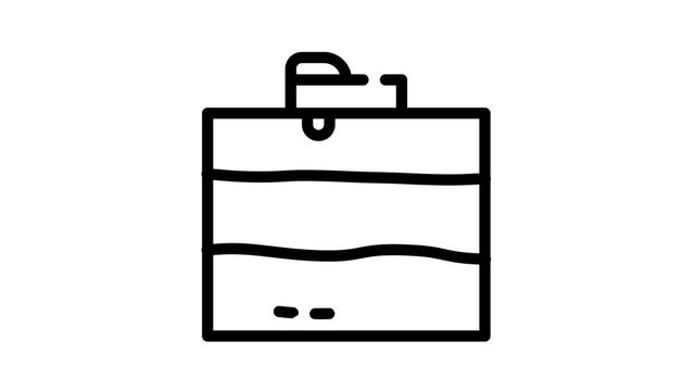 georadar scanning earth black icon animation