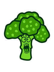 Ängstlicher erschrockener Brokkoli 