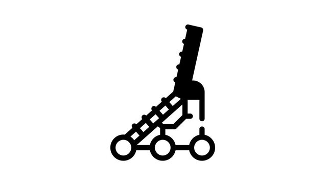 siege ladder black icon animation