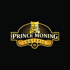 Obraz premium trucking logistic logo tamplate