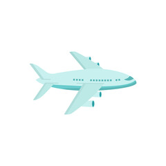 Fototapeta na wymiar Airplane vector illustration in cartoon style, isolated on white