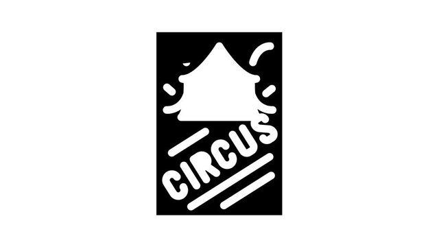circus poster glyph icon animation