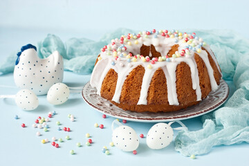 Easter still life with holiday cake