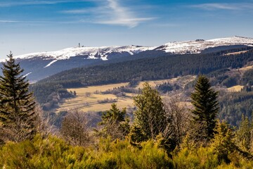 landscape of mountain of forez