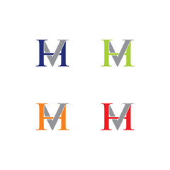 Abstract Letters VH or HV Logo Vector 001