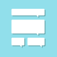 Message Bubbles. Speech Bubble Icons. Flat Message Bubbles. Set of Speech Icons.