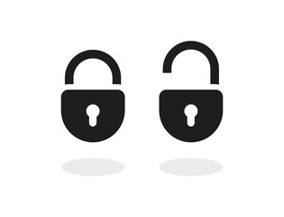 Set of Lock icon vectors, padlocks, security sign, safety symbol, safe icon, illustration.