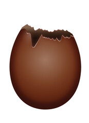 angebissenes Schokoladen Osterei