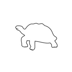 Turtle line icon, vector illustration in flat