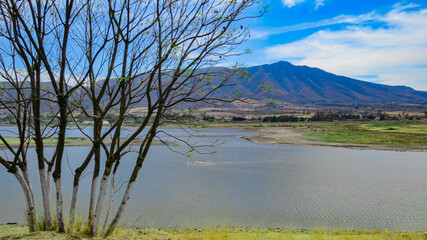 lake and mountains