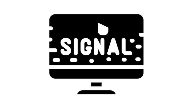 connection lost signal glyph icon animation
