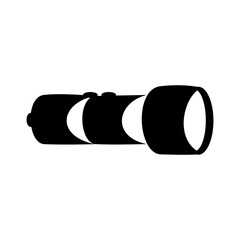 Small pocket Flashlight simple icon illustration