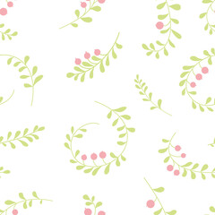 Floral seamless pattern. Simple vector color illustration