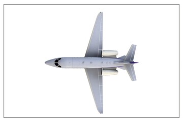 3D design of an airplane.
